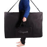 Vesgantti Portable Massage Bed Table - 3-Section Aluminum Foldable Beauty Couch for Reiki Therapy Treatment Salon Healing - Metal Headrest Support/with Carry Bag (Black)