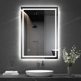 Dripex Bathroom Mirror with LED Lights-White Light+anti-fog
