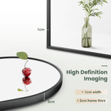 Dripex 50 x 75cm Arched Mirror, Arched Wall Mounted Mirror Home Decorative Bathroom Bedroom Living Room Dressing