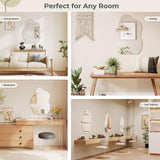 Dripex 70 x 50cm Frameless Hanging Mirror, Irregular Mirror Wall Mounted, Asymmetrical Home Decor for Bathroom Entryway Bedroom Living Room