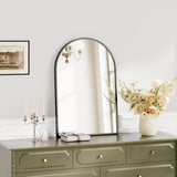 Dripex 50 x 75cm Arched Mirror, Arched Wall Mounted Mirror Home Decorative Bathroom Bedroom Living Room Dressing