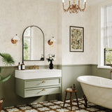 Dripex 50 x 75cm Arched Mirror, Arched Wall Mounted Mirror Home Decorative Bathroom Bedroom Living Room Dressing