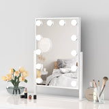 Dripex Hollywood LED Vanity Mirror, 36.5 x 47 cm Lighted Makeup Mirror with 12 Dimmable Bulbs, 360°Rotation, 3 Color Lighting Modes, Touch Screen Control, Light up Dressing Table Mirror for Bedroom