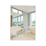 Dripex 60x45cm/110x45cm Frameless Rectangle Mirror, Wall Mounted Bathroom Mirror with Bevelled Edge & Pre-Drilled Holes, Horizontal or Vertical Hanging for Dressing Room Bedroom Living Room