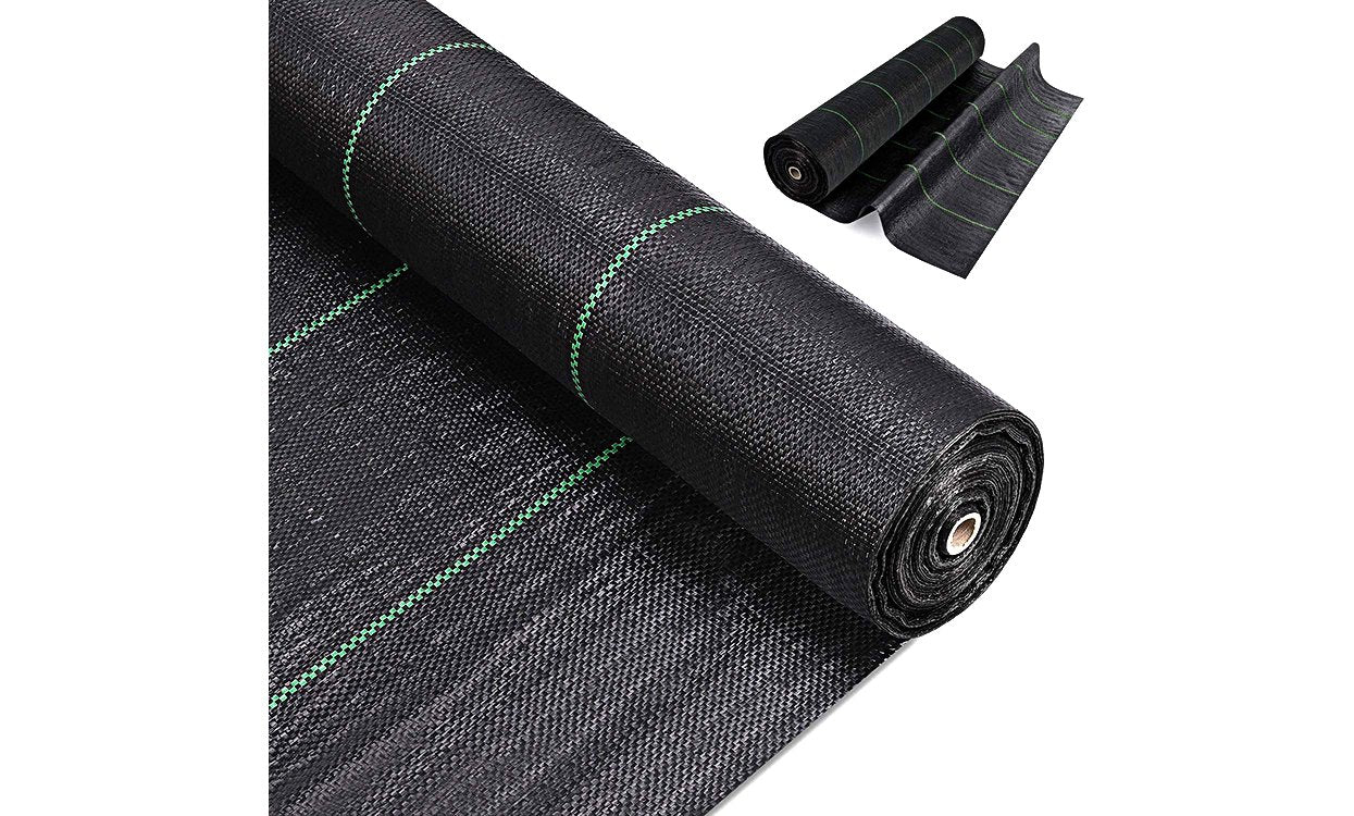 iropro Heavy Duty Weed Control Membrane Garden Weed Barrier Fabric for Landscaping Driveway Gravel Artificial Grass Lawn Underlay Black Woven Roll Ground Cover
