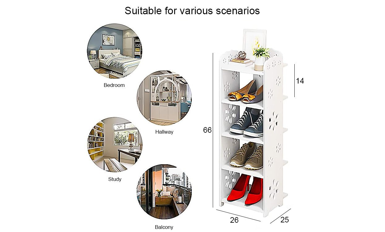 Dripex 5 /6/7/8Tier Shoe Rack Shoe Cabinet Storage Rack Bookshelf Shoe Organizer Free Standing Display Rack in Home Corridor Hallway and Corner