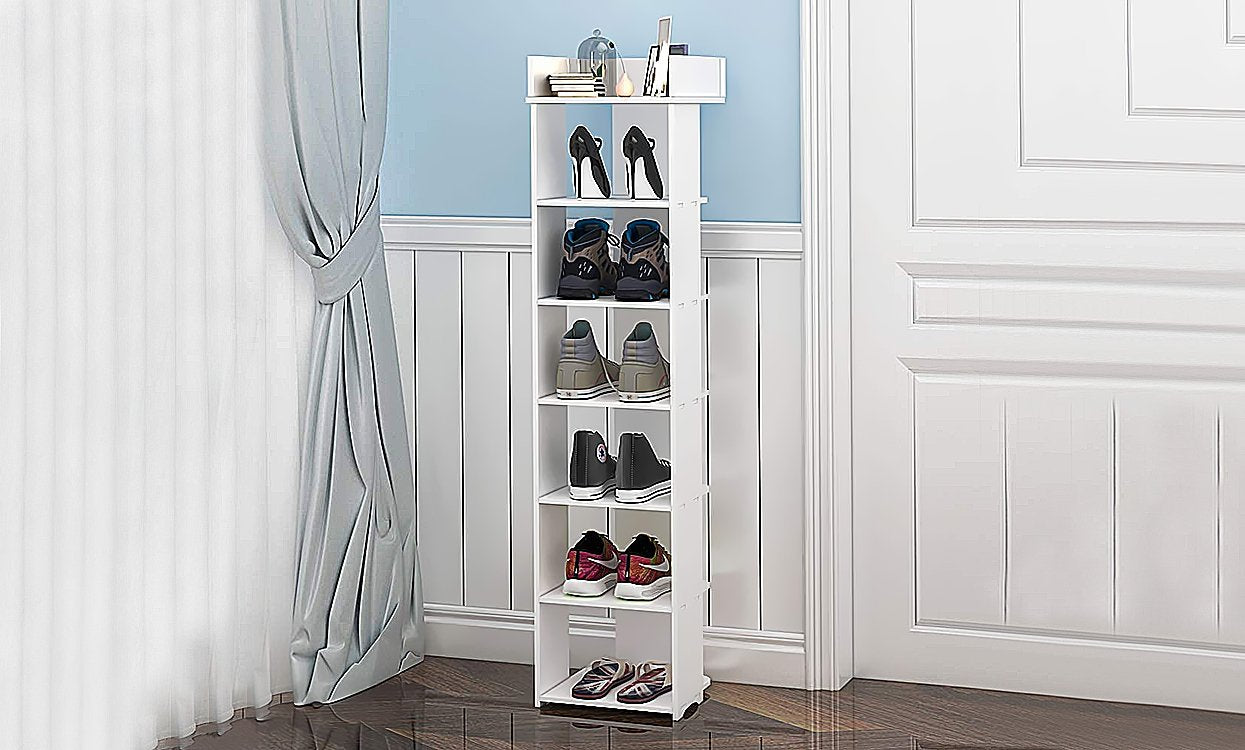 Dripex 5 /6/7/8Tier Shoe Rack Shoe Cabinet Storage Rack Bookshelf Shoe Organizer Free Standing Display Rack in Home Corridor Hallway and Corner