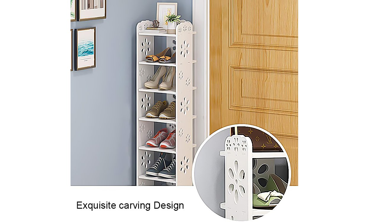 Dripex 5 /6/7/8Tier Shoe Rack Shoe Cabinet Storage Rack Bookshelf Shoe Organizer Free Standing Display Rack in Home Corridor Hallway and Corner
