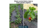 iropro Heavy Duty Weed Control Membrane Garden Weed Barrier Fabric for Landscaping Driveway Gravel Artificial Grass Lawn Underlay Black Woven Roll Ground Cover