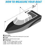 Rockvale Boat Cover, Heavy Duty 600D Trailerable Waterproof Boat Canvas, Universal Marine Grade Outboard Boat Shade for Bass Boat, Tri-Hull, V-Hull, Ski, Fishing Runabout Boat