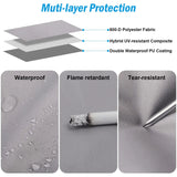 Rockvale Boat Cover, Heavy Duty 600D Trailerable Waterproof Boat Canvas, Universal Marine Grade Outboard Boat Shade for Bass Boat, Tri-Hull, V-Hull, Ski, Fishing Runabout Boat