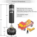 Dripex Freestanding Punching Bag with Stand 70''-182lbs Heavy Boxing Bag with Gloves for Adult Youth Kids - Men Stand Kickboxing Bag for Home Office