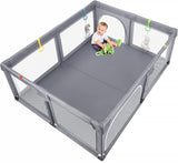 Dripex Baby Playpen, 150x200cm Playpen for Baby and Toddlers, Kids Safety Activity Center Indoor Outdoor, Toddler Playpen with Breathable Mesh Extra