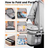 Rockvale Insulated Leakproof Cooler Bag, 48 Can Soft Sided Lunch Cooler Bag, Portable Collapsible Camping Cooler, Lightweight Large Beach Cooler Bag with Pockets/Bungee Cord for Camping Picnic Hiking