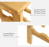 Dripex Bamboo Wine Rack with Drawer, Free Standing Floor Wine Holder Storage Display Shelves for Home, Kitchen, Bar, Wine Cellar, Basement