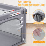 Dripex Baby Playpen, 150x200cm Playpen for Baby and Toddlers, Kids Safety Activity Center Indoor Outdoor, Toddler Playpen with Breathable Mesh Extra