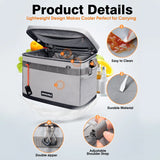 Rockvale Insulated Leakproof Cooler Bag, 48 Can Soft Sided Lunch Cooler Bag, Portable Collapsible Camping Cooler, Lightweight Large Beach Cooler Bag with Pockets/Bungee Cord for Camping Picnic Hiking