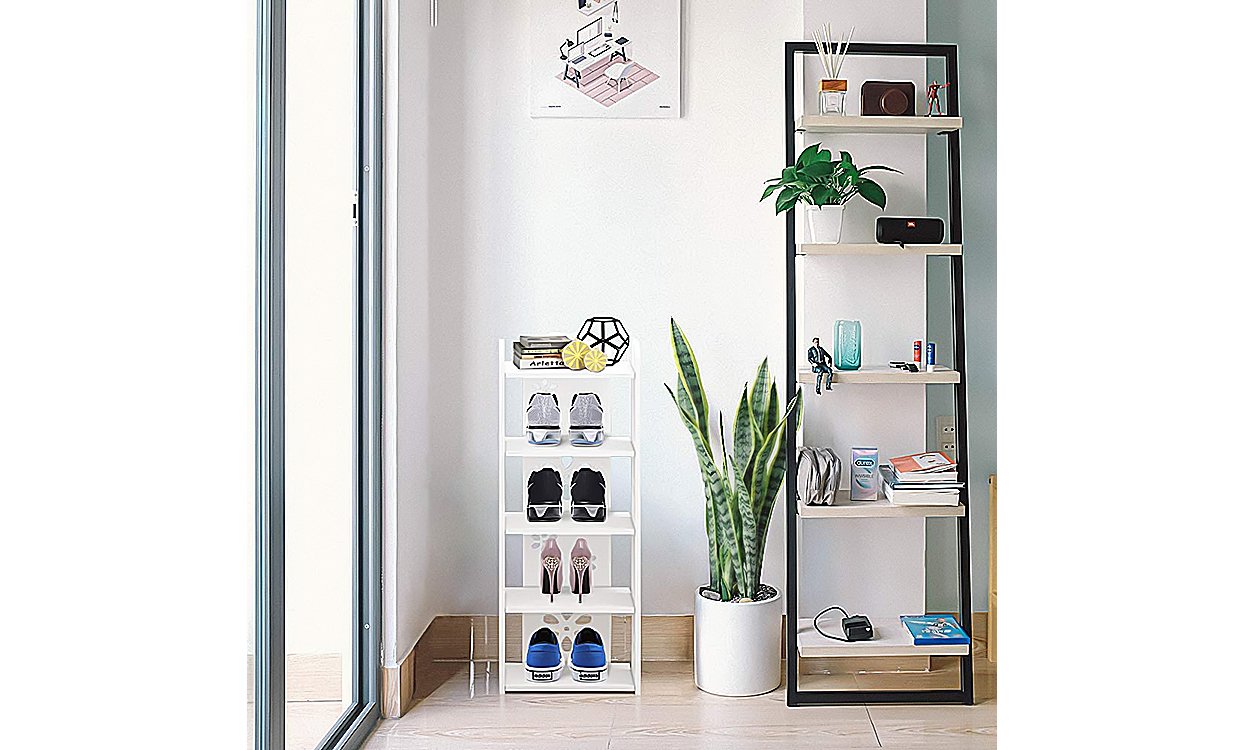 Dripex 5 /6/7/8Tier Shoe Rack Shoe Cabinet Storage Rack Bookshelf Shoe Organizer Free Standing Display Rack in Home Corridor Hallway and Corner