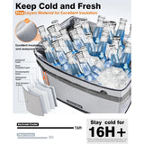 Rockvale Insulated Leakproof Cooler Bag, 48 Can Soft Sided Lunch Cooler Bag, Portable Collapsible Camping Cooler, Lightweight Large Beach Cooler Bag with Pockets/Bungee Cord for Camping Picnic Hiking