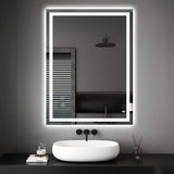 Dripex Bathroom Mirror with LED Lights-Dimmable+ 3 Colors+anti-fog