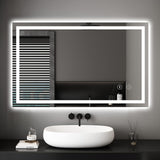 Dripex Bathroom Mirror with LED Lights-Dimmable+ 3 Colors+anti-fog