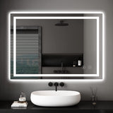 Dripex Bathroom Mirror with LED Lights-Dimmable+ 3 Colors+anti-fog