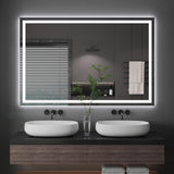 Dripex Bathroom Mirror with LED Lights-Dimmable+ 3 Colors+anti-fog