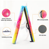 Dripex Kids Balance Beam - 210cm Portable Folding Balance Beam with Carry Handles, High Density EVA Faux Suede Gymnastics Beam for Home Gym Exercise