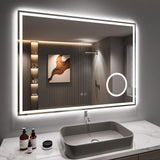 Dripex Bathroom Mirror with LED Lights-Magnifying+shaver Socket+dimmable+3 Colors+anti-fog