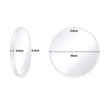 Dripex 40/50/60cm Round Mirror, Circle Hanging Wall Mirror - Home Decorative Wall Mounted Vanity Mirror for Bathroom, Dressing Room & Living Room, White