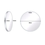 Dripex 40/50/60cm Round Mirror, Circle Hanging Wall Mirror - Home Decorative Wall Mounted Vanity Mirror for Bathroom, Dressing Room & Living Room,Silver