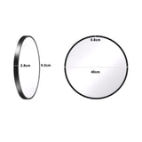 Dripex 40/50/60cm Round Mirror, Circle Hanging Wall Mirror - Home Decorative Wall Mounted Vanity Mirror for Bathroom, Dressing Room & Living Room, Black