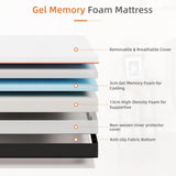 Vesgantti Gel Memory Foam Single Mattress-Medium Firm（16/18/20cm）