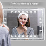 Dripex Bathroom Mirror with LED Lights-Dimmable+ 3 Colors+anti-fog