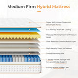 Vesgantti SleepFlex Hybrid mattress-Medium Firm(26cm）