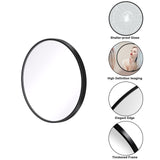 Dripex 40/50/60cm Round Mirror, Circle Hanging Wall Mirror - Home Decorative Wall Mounted Vanity Mirror for Bathroom, Dressing Room & Living Room, Black