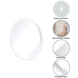 Dripex 40/50/60cm Round Mirror, Circle Hanging Wall Mirror - Home Decorative Wall Mounted Vanity Mirror for Bathroom, Dressing Room & Living Room, White