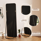 Dripex 160x50cm/ 150x40 Full Length Mirror Rounded Corners, Large Rectangular Floor Mirror with Stand, Freestanding Hanging or Leaning Against Walls for Living Room Bedroom & Hallway