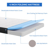 Vesgantti Folding Gel Memory Foam Mattress-Medium firm-(10/15cm）