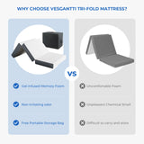 Vesgantti Folding Gel Memory Foam Mattress with Storage Bag-Medium firm-(10/15cm）