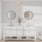 Dripex 40/50/60cm Round Mirror, Circle Hanging Wall Mirror - Home Decorative Wall Mounted Vanity Mirror for Bathroom, Dressing Room & Living Room, Black