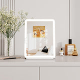 Dripex Rechargeable Makeup Vanity Mirror with LED Lights,1X/3X/5X Magnification, 3 Color Modes