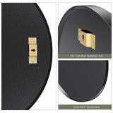 Dripex 40/50/60cm Round Mirror, Circle Hanging Wall Mirror - Home Decorative Wall Mounted Vanity Mirror for Bathroom, Dressing Room & Living Room, Black