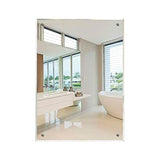 Dripex Frameless Bathroom Mirror Rectangle Wall Mounted Mirror with Polished Edge & Pre-Drilled Holes