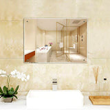 Dripex Frameless Bathroom Mirror Rectangle Wall Mounted Mirror with Polished Edge & Pre-Drilled Holes