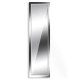 Dripex Over Door Mirror Full Length, Wall Mounted Mirror Door Hung Mirror for Bathroom/Bedroom/Wardrobe - Toughened Glass, Black
