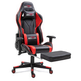 Dripex Gaming Chair Ergonomic Office Chair Adjustable Swivel Leather Racing Computer Desk Chair with Lumbar Support and Headrest for Adult and Kid  (with footrest)