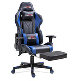 Dripex Gaming Chair Ergonomic Office Chair Adjustable Swivel Leather Racing Computer Desk Chair with Lumbar Support and Headrest for Adult and Kid  (with footrest)