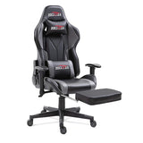 Dripex Gaming Chair Ergonomic Office Chair Adjustable Swivel Leather Racing Computer Desk Chair with Lumbar Support and Headrest for Adult and Kid  (with footrest)