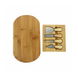 Cheese Board Set with 4 Cheese Knives and Slide Out Drawer